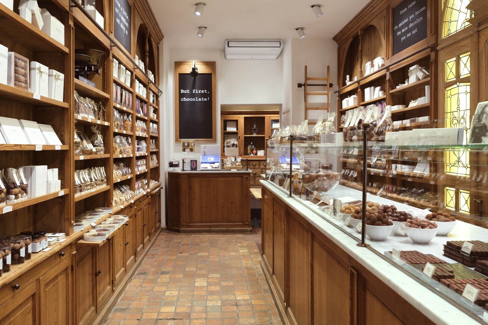 Airconditioning in een chocolaterie