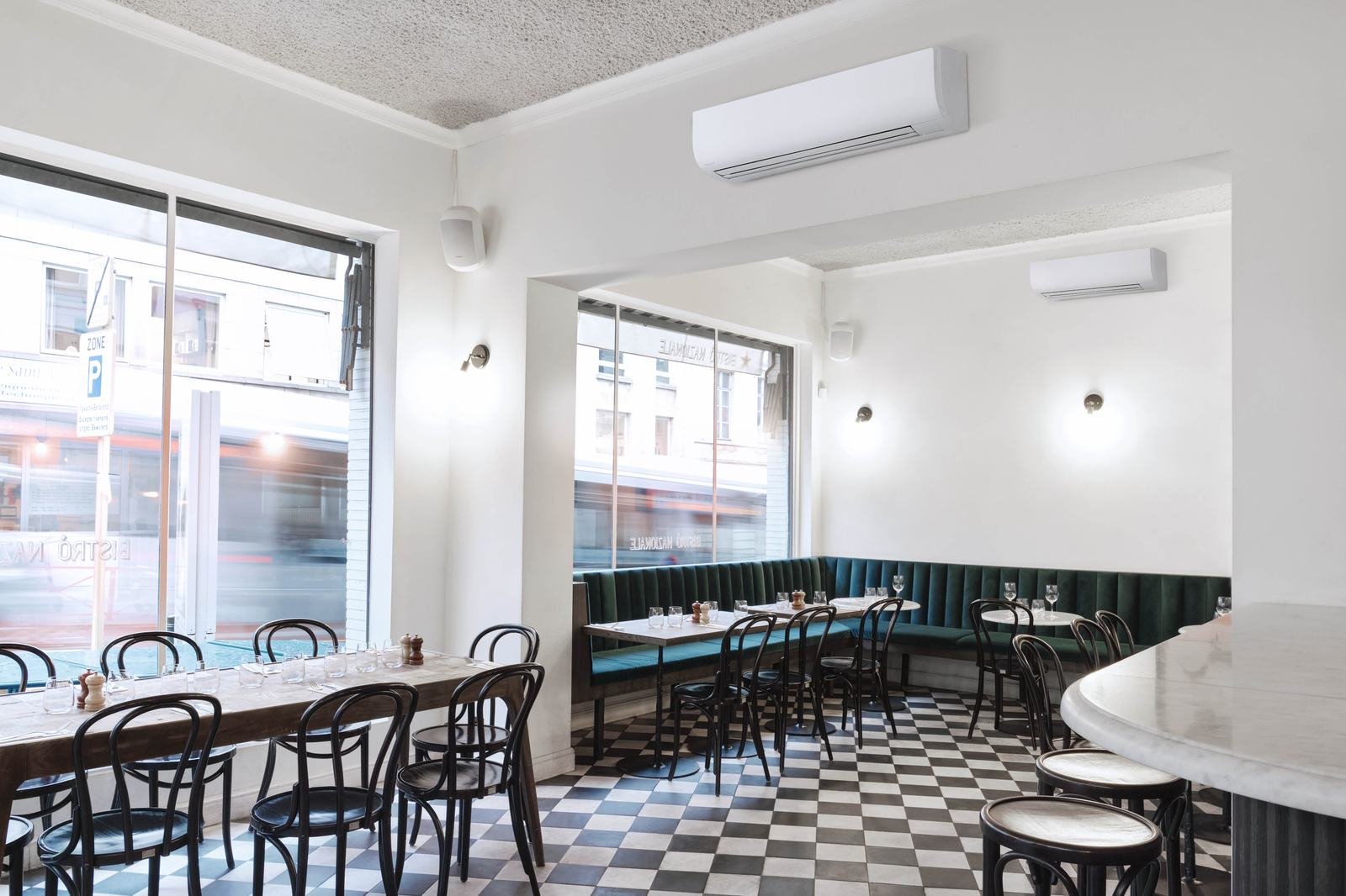 Airconditioning in een bistro
