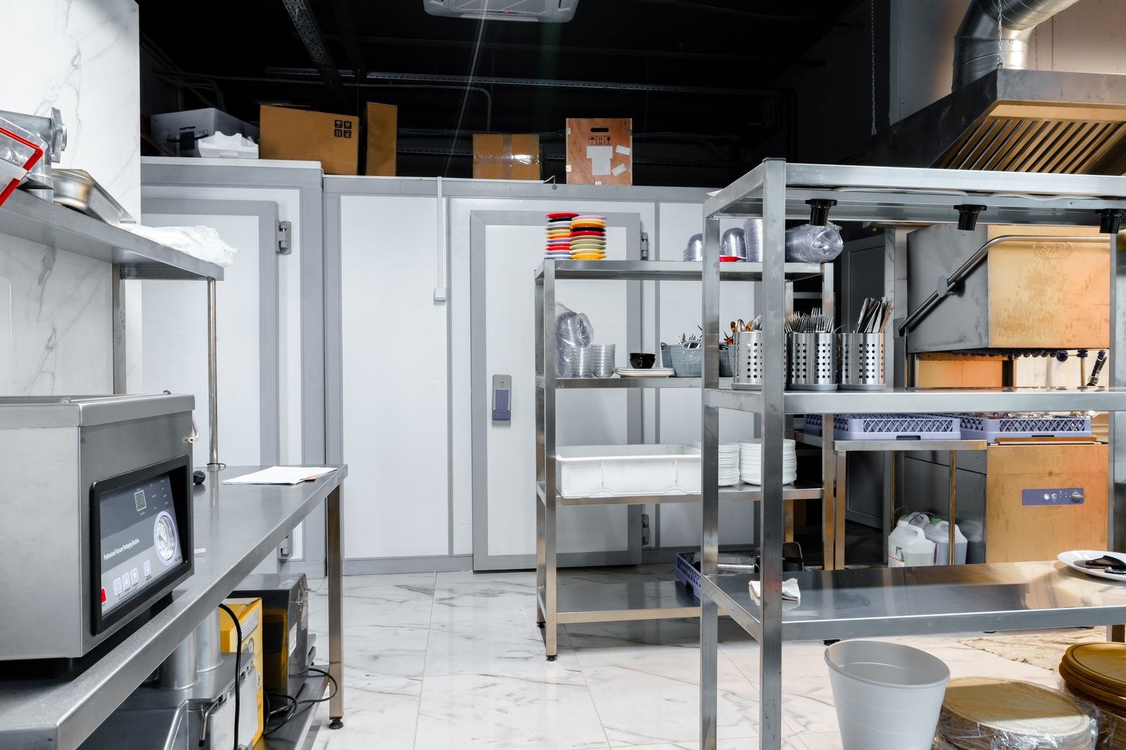 Koelcel in een professionele keuken